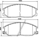 Pastillas de Freno (0787)(149MM) HYUNDAI SANTA FE