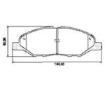 Pastillas de Freno (1036) (144MM) NISSAN TIIDA (07/..)
