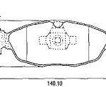 Pastillas de Freno (1040)(140MM) CHEVROLET AGILE, CORSA, CLASSIC, CELTA, PRISMA