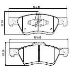Pastillas de Freno (0930)(155MM) FORD FOCUS, ECOSPORT, KUGA 09/../ VOLVO S40