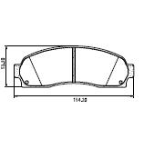 Pastillas de Freno (0871)(154MM) FORD RANGER, EXPLORER / MAZDA B2300, B3000, B4
