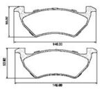 Pastillas de Freno (1049)(146MM) VOLKSWAGEN GOL TREND, SAVEIRO, VOYAGE