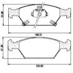Pastillas de Freno (0983)(151MM) HONDA CITY (09/..) - FIT (09/..)