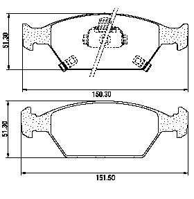 Pastillas de Freno (0983)(151MM) HONDA CITY (09/..) - FIT (09/..)