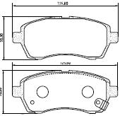 Pastillas de Freno (1044)(125MM) FORD FIESTA KINETIC