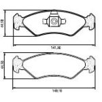 Pastillas de Freno (0988)(141MMM) FORD FIESTA 1.0/ KA 1.0-1.3 (09/...)