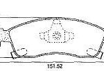 Pastillas de Freno (1061)(151MM) CHEVROLET COBALT, ONIX, PRISMA (12/..)