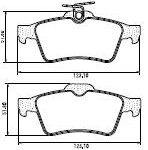 Pastillas de Freno (0931)(123MM) FORD FOCUS, KUGA / VOLVO S40 TRASERA