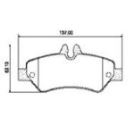Pastillas de Freno (1104)(137MM) M.ERCEDES BENZ SPRINTER 311/415 (12/..) (TRASERA)