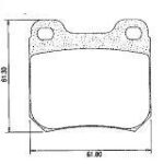 Pastillas de Freno (0179) (61MM) CHEVROLET VECTRA MERIVA ZAFIRA (TRASERA)