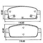 Pastillas de Freno (0998)(116MM) CHEVROLET CRUZE, ASTRA-TRACKER (08/...) TRASER