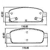 Pastillas de Freno (0998)(116MM) CHEVROLET CRUZE, ASTRA-TRACKER (08/...) TRASER