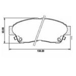 Pastillas de Freno (0219) (133MM) TOYOTA CAMRY, CARINA, CORONA, COROLLA