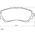 Pastillas de Freno (1228) (122MM) TOYOTA YARIS 1.5 LXI ´12