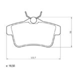 Pastillas de Freno (1043) (103MM) PEUGEOT 3008- 308- 508 (09/..) TRASERA