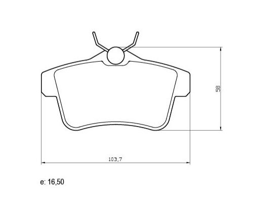 Pastillas de Freno (1043) (103MM) PEUGEOT 3008- 308- 508 (09/..) TRASERA