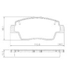 Pastillas de Freno (1239)(112MM) RENAULT KWID (DISCO VENTILADO)