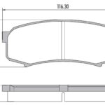 Pastillas de Freno (0232)(116MM) TOYOTA RUNNER-LAND CRUISER(03/..) TRASERA/