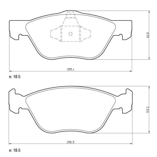 Pastillas de Freno (0989)(155MM) FIAT ARGO 1.8 1.4 16V- CRONOS - BRAVO (10/....