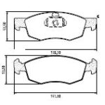 Pastillas de Freno (0735)(151MM) FIAT DOBLO - PALIO - GRAN SIENA (FL-PD/494)
