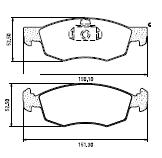 Pastillas de Freno (0735)(151MM) FIAT DOBLO - PALIO - GRAN SIENA (FL-PD/494)