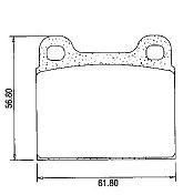 Pastillas de Freno (0124) (61MM) ALFA/GMC/PORSCHE/VOLVO/M.BENZ.