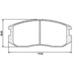 Pastillas de Freno (0150) (114MM) MITSUBISHI COLT-LANCER-MIRAGE/