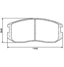 Pastillas de Freno (0150) (114MM) MITSUBISHI COLT-LANCER-MIRAGE/