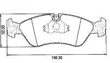 Pastillas de Freno (0180) (156MM) CHEVROLET ASTR-VECTR 2.0/DAEWOO DEL