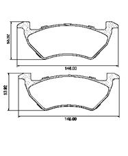 Pastillas de Freno (1049)(146MM) VW GOL TREN, SAVEIRO, VOYAGE