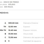 (305MM) DODGE CARAVAN, JOURNEY / CRHISLER  TOWN Y COUNTRY
