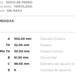 (14014)(302MM) FORD RANGER 4X2, 4X4 2012/...