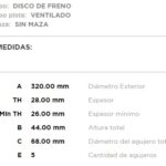 (320MM) RENAULT  KOLEOS/ NISSAN SENTRA 2.5- QASHQAI