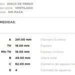 (240MM) KIA PICANTO- HYUNDAI I10