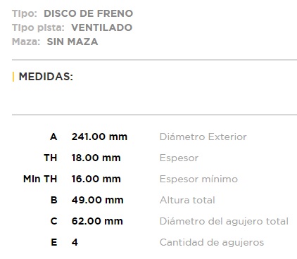 (240MM) KIA PICANTO- HYUNDAI I10