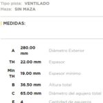 (15003) (280MM) VW GOL G6, SAVEIRO G6, VOYAGE