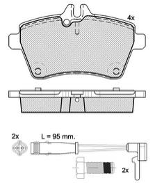 Pastillas de Freno (0938) (116MM) MERCEDES BENZ CLASE A / CLASE B (04/...)