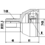 (NJH81-8131)(INT-26/EXT-36) FORD FOCUS II C/ BULON