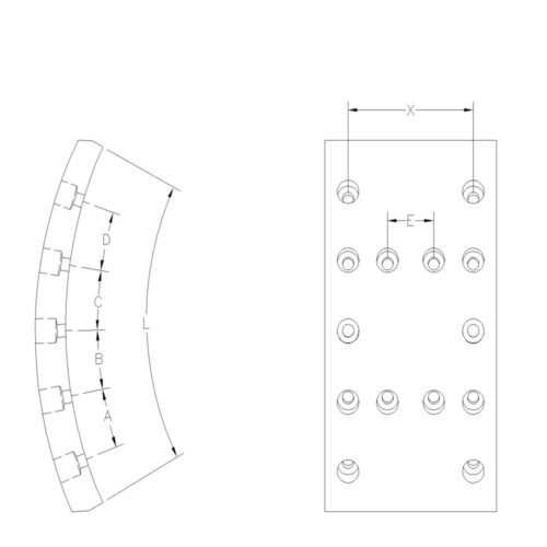 BLOQUES PARA FRENO DODGE D-1000 / EL DETALLE OA104