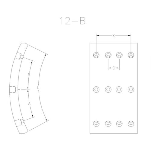 BLOQUES PARA FRENO SCANIA F-112, 113 / K-112, 113 / L-112,