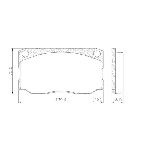 Pastillas de Freno (0248) (139MM) FORD F4000 - F400 / DEUTZ 1600D - 1800D -(MZ-