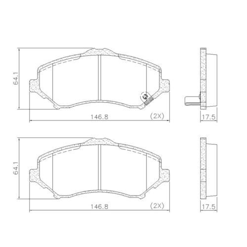Pastillas de Freno (0954)(146MM) DODGE JOURNEY, CARAVAN / JEEP CHEROKEE