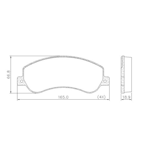 Pastillas de Freno (0980)(164MM) VOLKSWAGEN AMAROK / FORD TRANSIT 2.4- 3.2