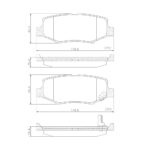 Pastillas de Freno (0955)(116MM) JEEP CHEROKEE, LIBERTY, WRANGLER TRASERA