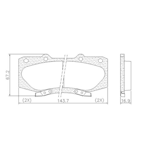 Pastillas de Freno (0981)(143MM) TOYOTA HILUX  07/   DELANTERA (MZ-3195M)