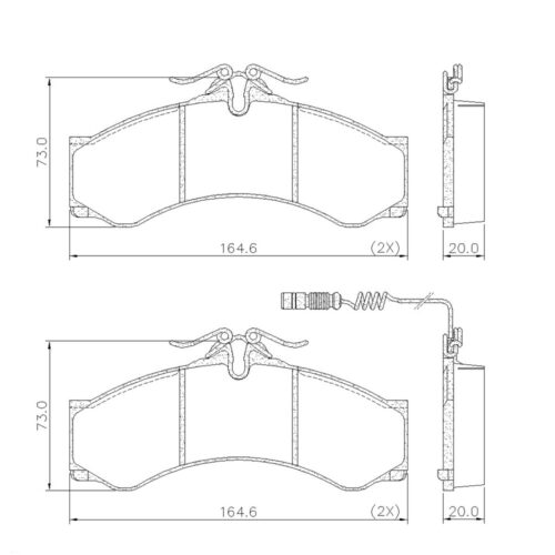 Pastillas de Freno (0377) (164MM) M. BENZ SPRINTER / IVECO DAILY (DEL-TRAS)