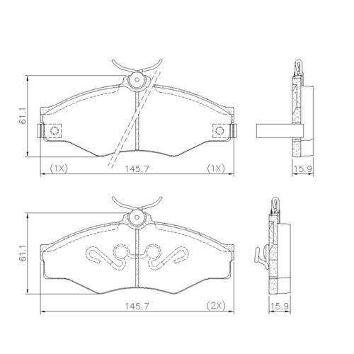 Pastillas de Freno (0657)(145MM) TOYOTA HILUX 4X2 STD-DLX-PICK UP(MZ-3137M)