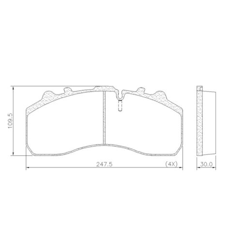Pastillas de Freno (0520)(247MM) MERCEDES BENZ 1938 S / SCANIA 124, 1144
