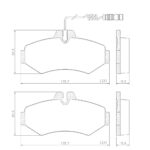 Pastillas de Freno (0546)(126MM) MERCEDES BENZ SPRINTER (CORTA) TRASERA