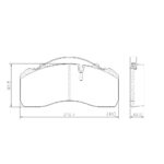Pastillas de Freno (0605)(210MM)M. BENZ OH-1115-L  00/../ MAN /SAF (MZ-3124M)